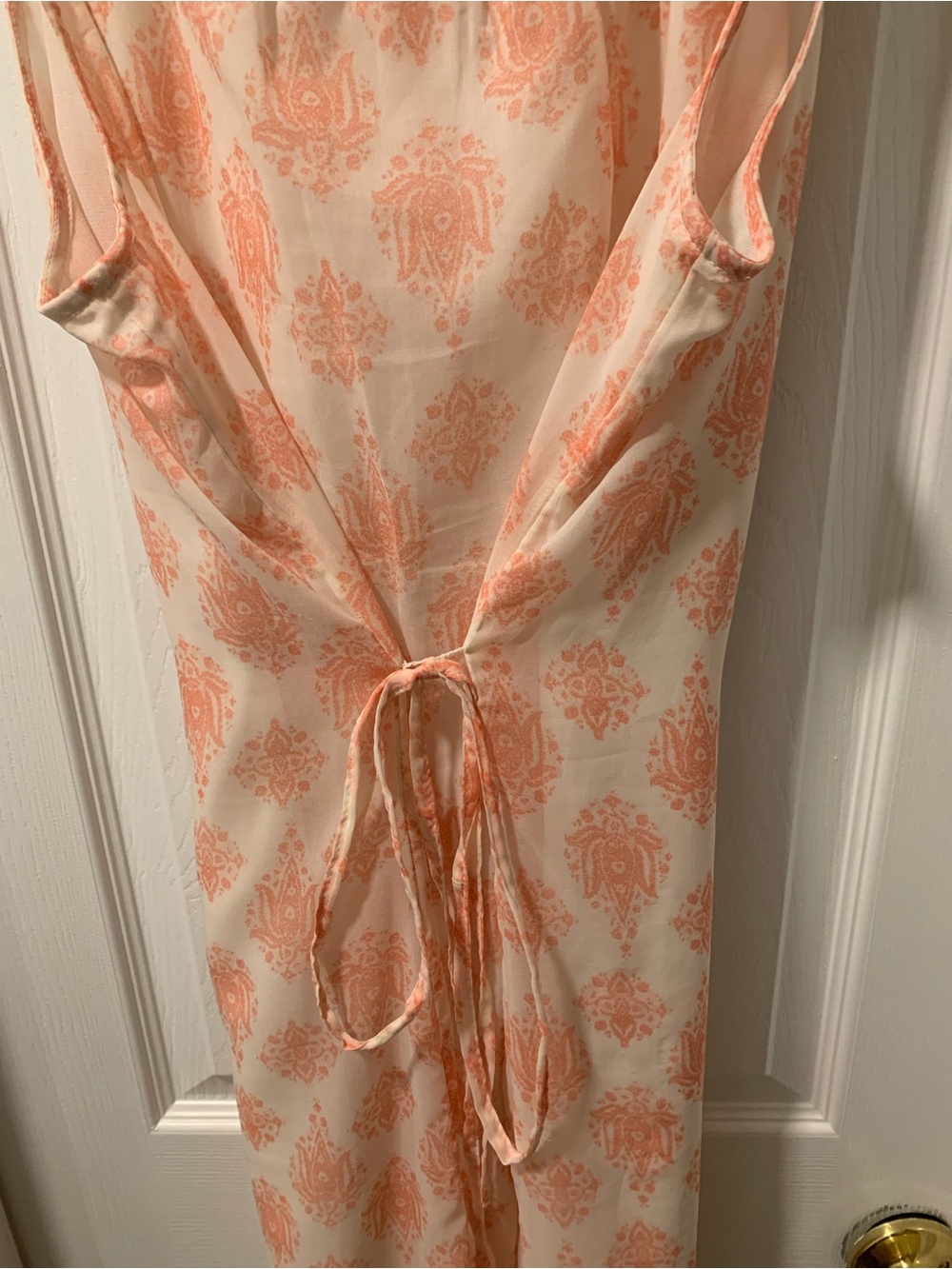 Lucky Brand Peach and Cream Printed dress - Picture 4 of 4